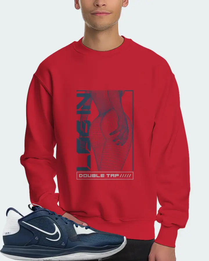 Nike Kyrie 5 Low TB Sneaker Matching Red Sweatshirt (LOGIN) - View 4