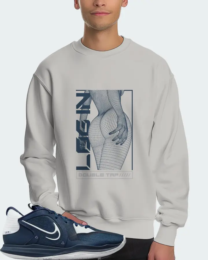 Nike Kyrie 5 Low TB Sneaker Matching Grey Sweatshirt (LOGIN) - View 4