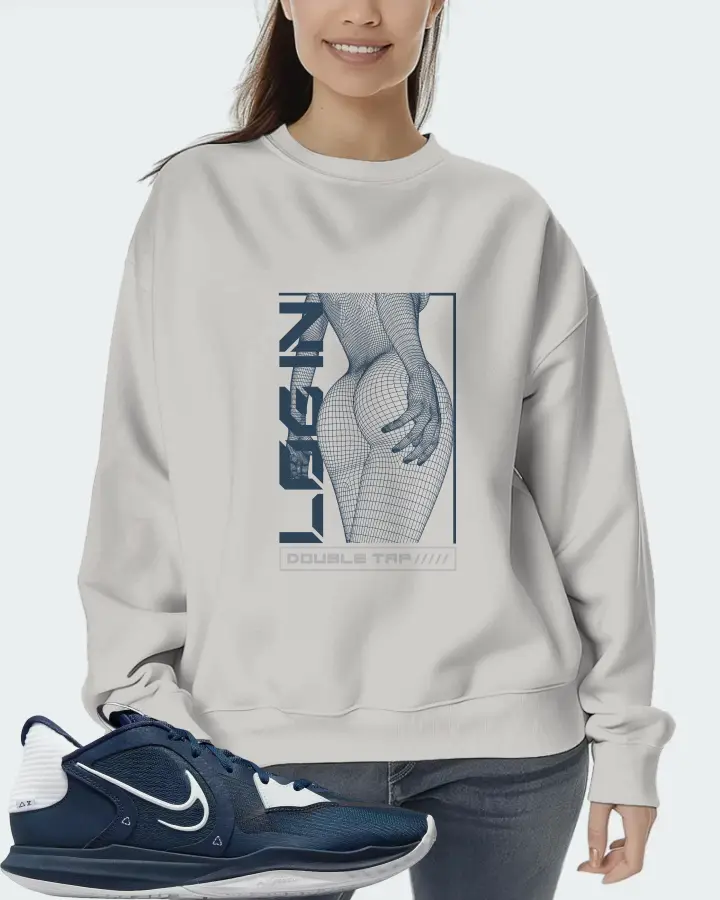 Nike Kyrie 5 Low TB Sneaker Matching Grey Sweatshirt (LOGIN) - View 5