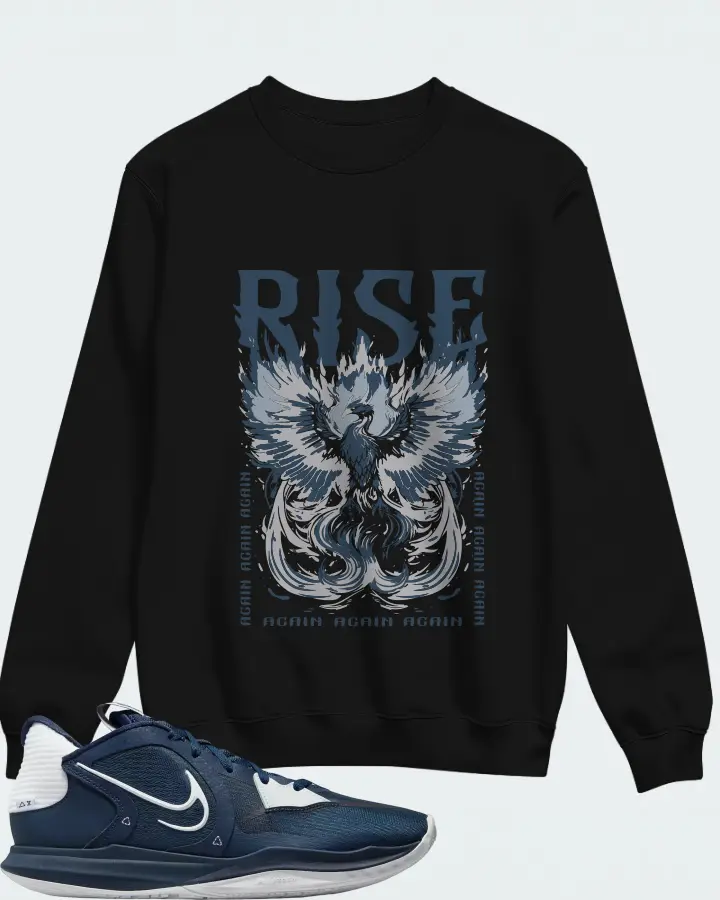 Nike Kyrie 5 Low TB Sneaker Matching Black Sweatshirt - RISE