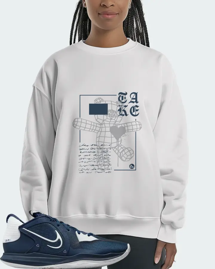 Nike Kyrie 5 Low TB Sneaker Matching White Sweatshirt (TAKE) - View 3