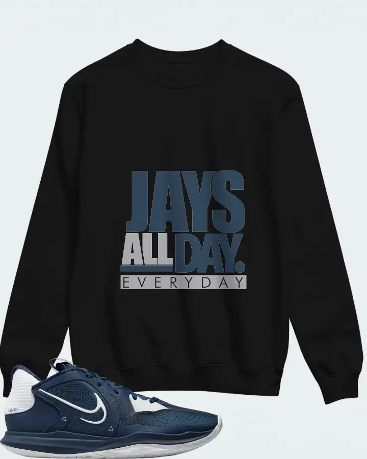 Nike Kyrie 5 Low TB Sneaker Matching Black Sweatshirt - Jays All Day