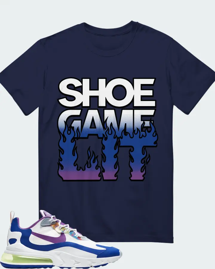 Nike Air Max 270  React Easter  Sneaker Matching Navy T-Shirt - Shoe Game Lit Refreshed