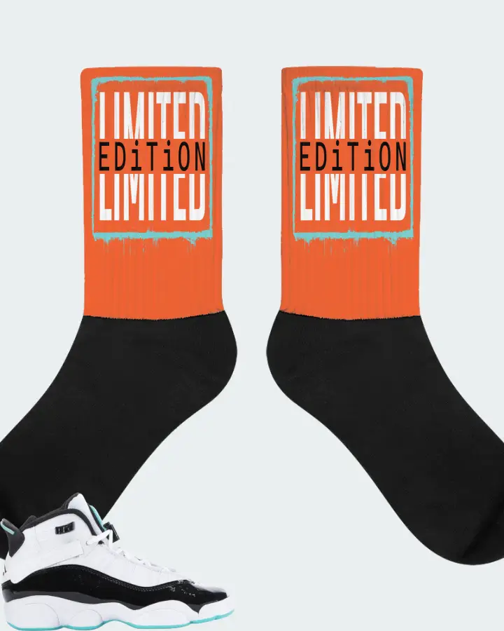 Jordan 6 Rings Sneaker Matching Orange Socks - LIMITED EDITION