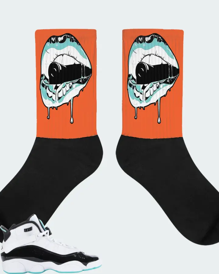 Jordan 6 Rings Sneaker Matching Orange Socks - Kiss of Death