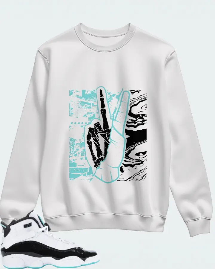 Jordan 6 Rings Sneaker Matching White Sweatshirt - Peace of mind