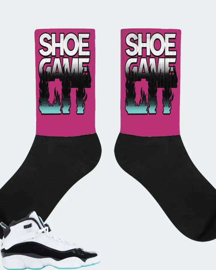 Jordan 6 Rings Sneaker Matching Berry Socks - Shoe Game Lit Refreshed