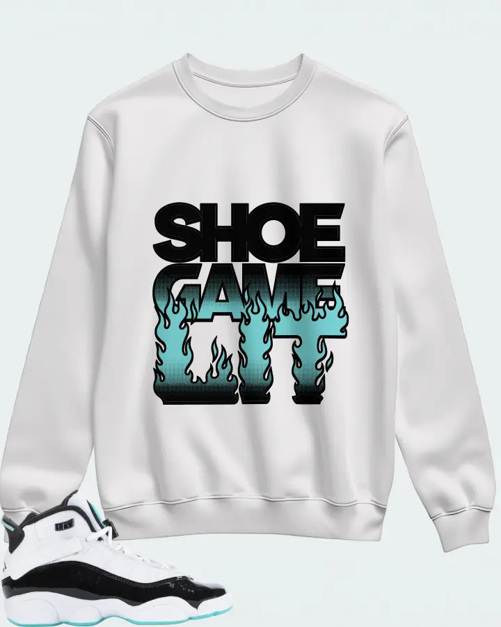 Jordan 6 Rings Sneaker Matching White Sweatshirt - Shoe Game Lit Refreshed