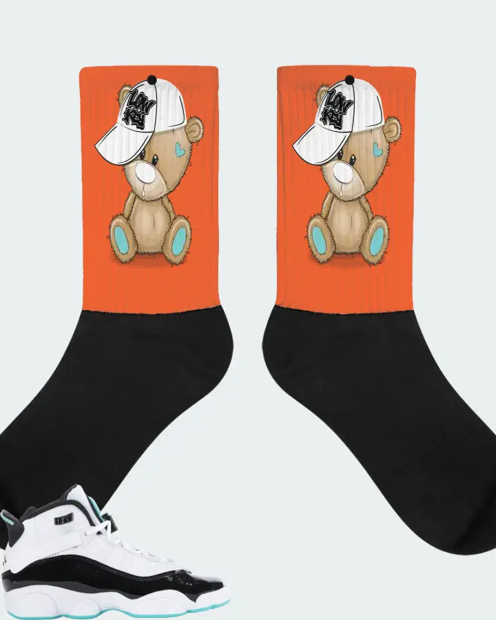 Jordan 6 Rings Sneaker Matching Orange Socks - LOW KEY BEAR