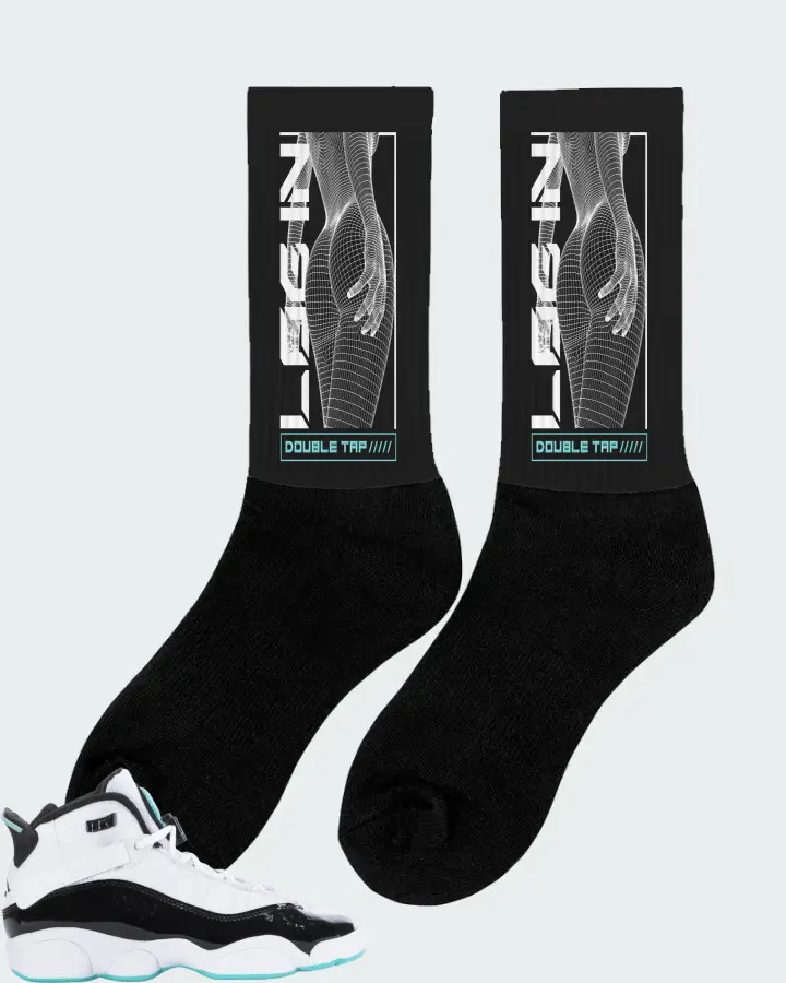 Jordan 6 Rings Sneaker Matching Black Socks (LOGIN) - View 3