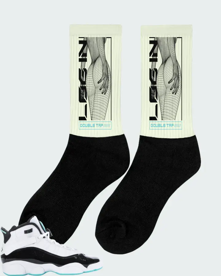 Jordan 6 Rings Sneaker Matching Citron Socks (LOGIN) - View 3