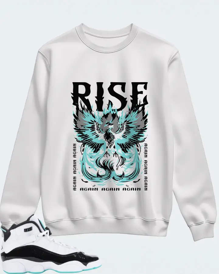 Jordan 6 Rings Sneaker Matching White Sweatshirt - RISE