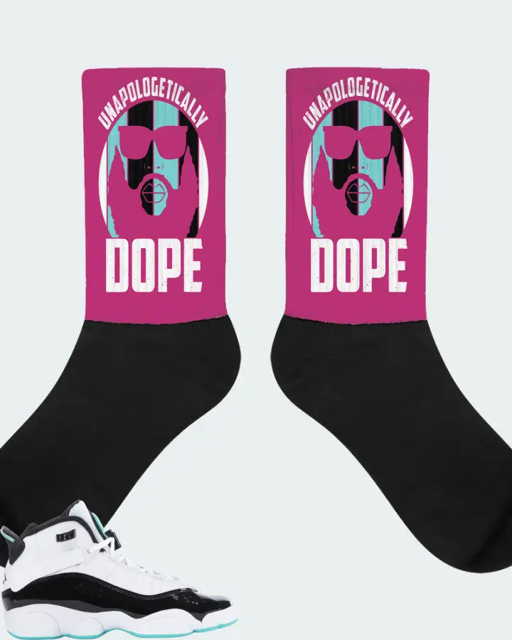 Jordan 6 Rings Sneaker Matching Berry Socks - UNAPOLOGETICALLY DOPE Man