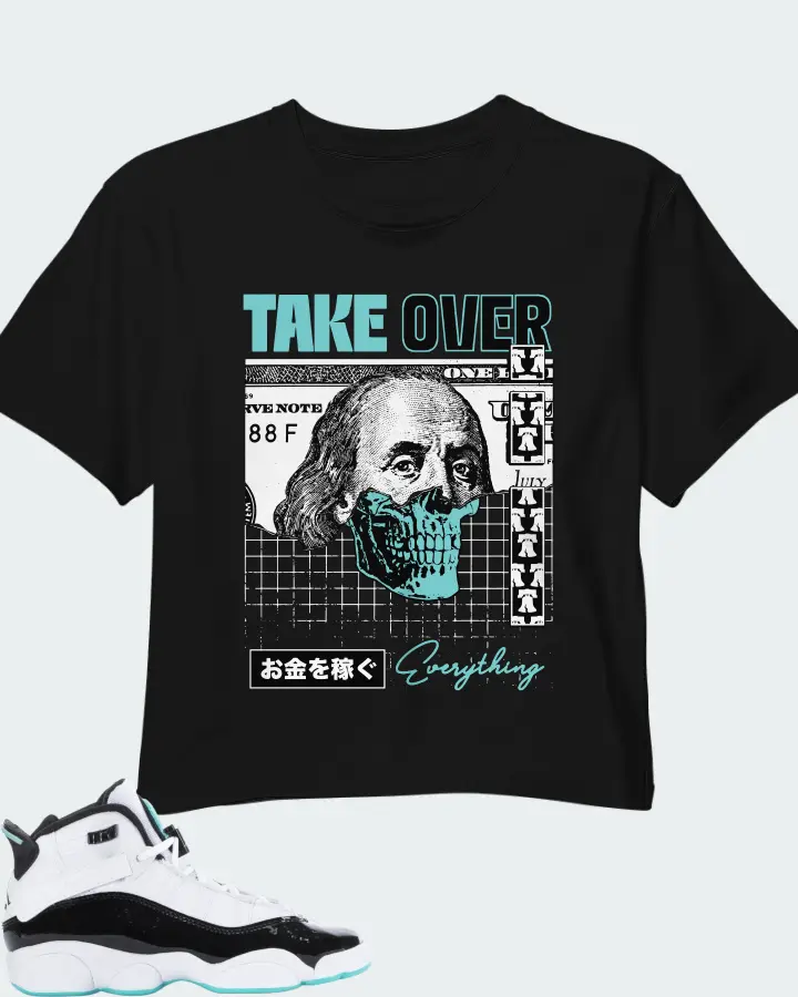 Jordan 6 Rings Sneaker Matching Black Crop Top - Take Over