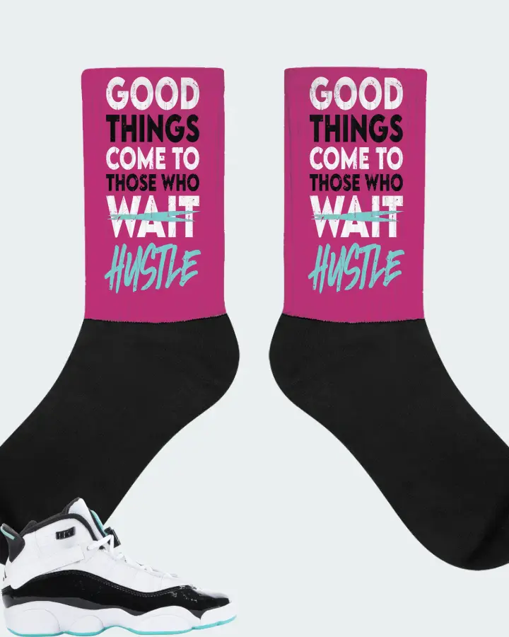 Jordan 6 Rings Sneaker Matching Berry Socks - Good Things Come