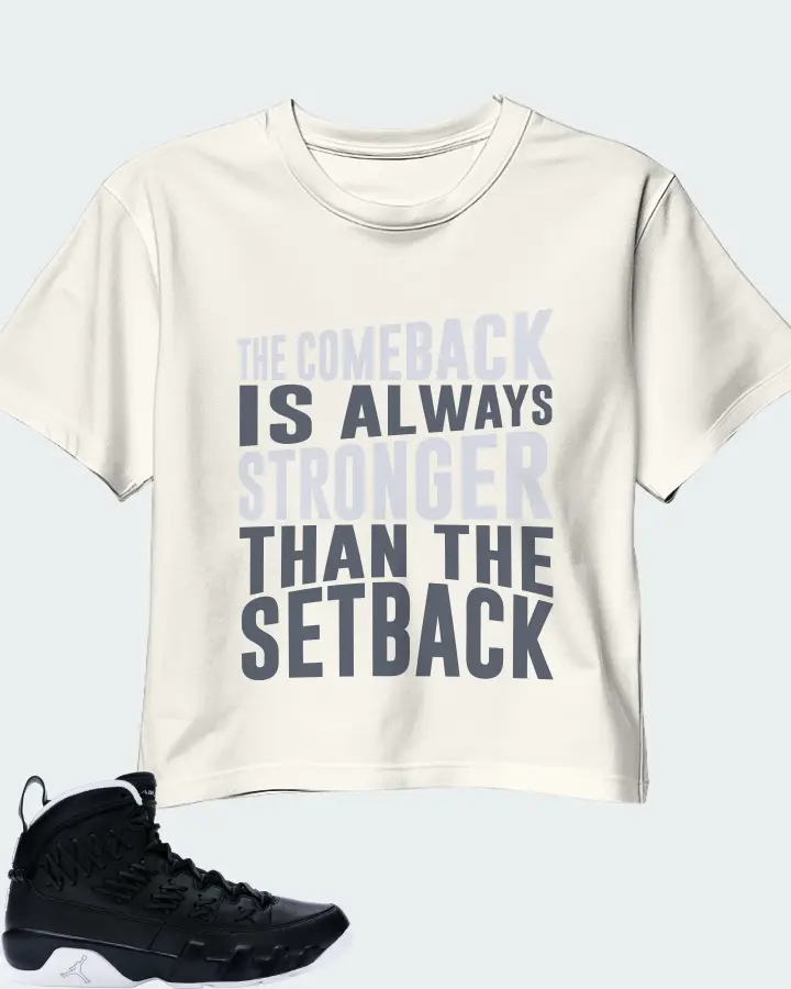 Jordan 9 Retro Sneaker Matching Ecru White Crop Top - The Comeback