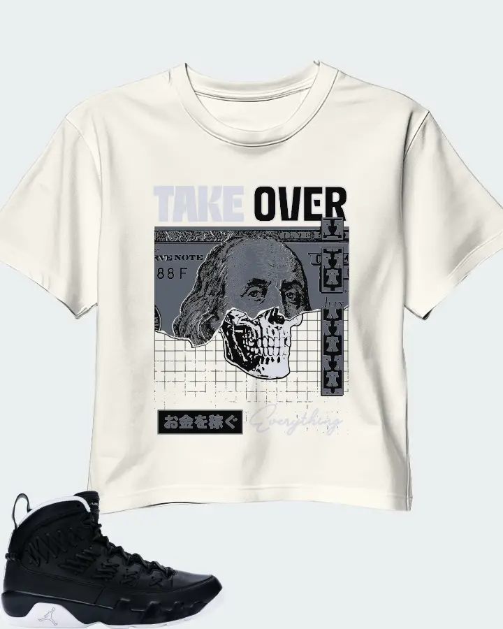 Jordan 9 Retro Sneaker Matching Ecru White Crop Top - Take Over