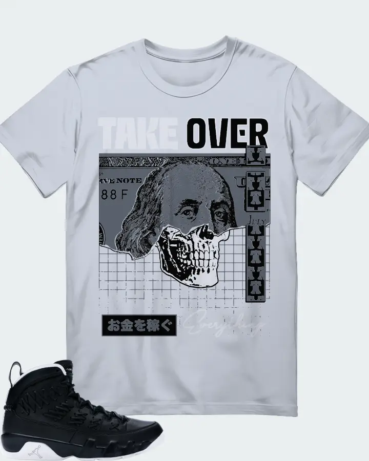Jordan 9 Retro Sneaker Matching Light Blue T-Shirt - Take Over