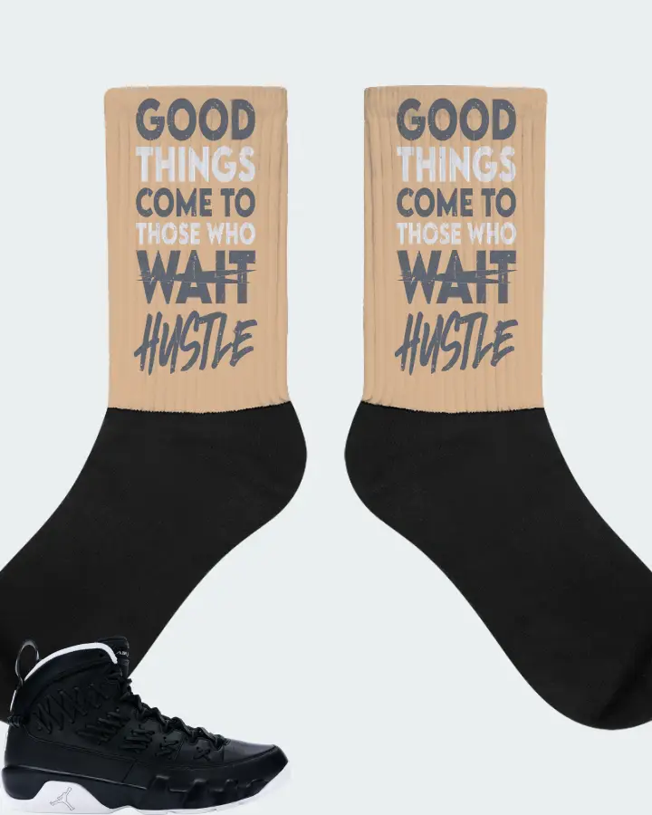 Jordan 9 Retro Sneaker Matching Cream Socks - Good Things Come