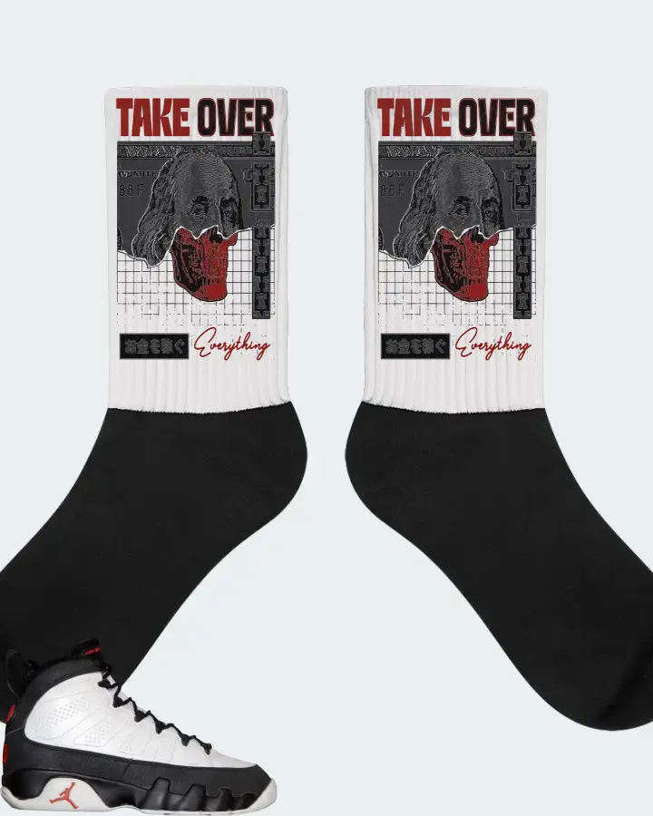 Jordan 9 OG Sneaker Matching White Socks - Take Over