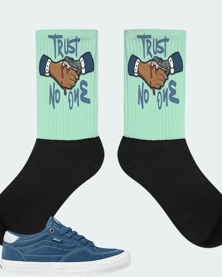 Vans Rowan Pro Sneaker Matching Mint Socks - Trust No One