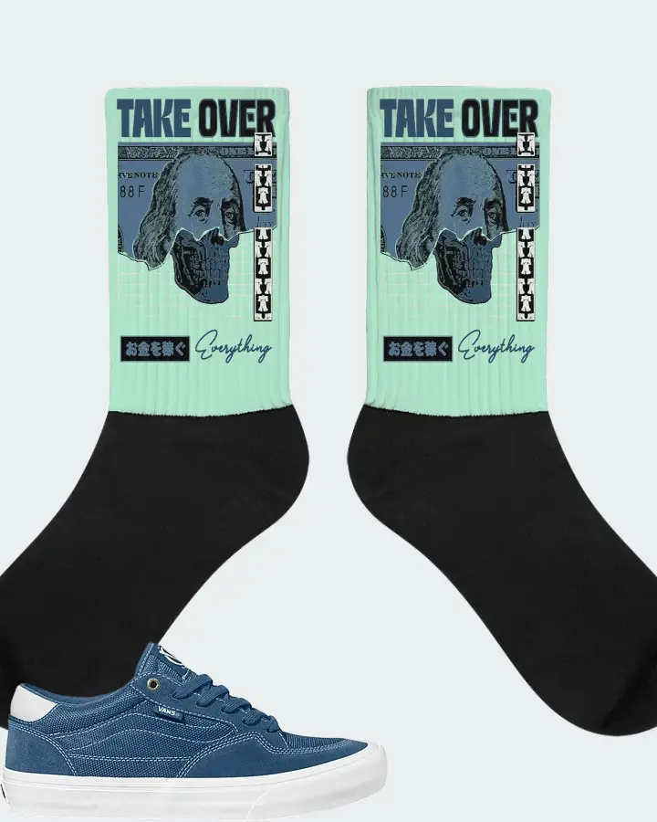 Vans Rowan Pro Sneaker Matching Mint Socks - Take Over