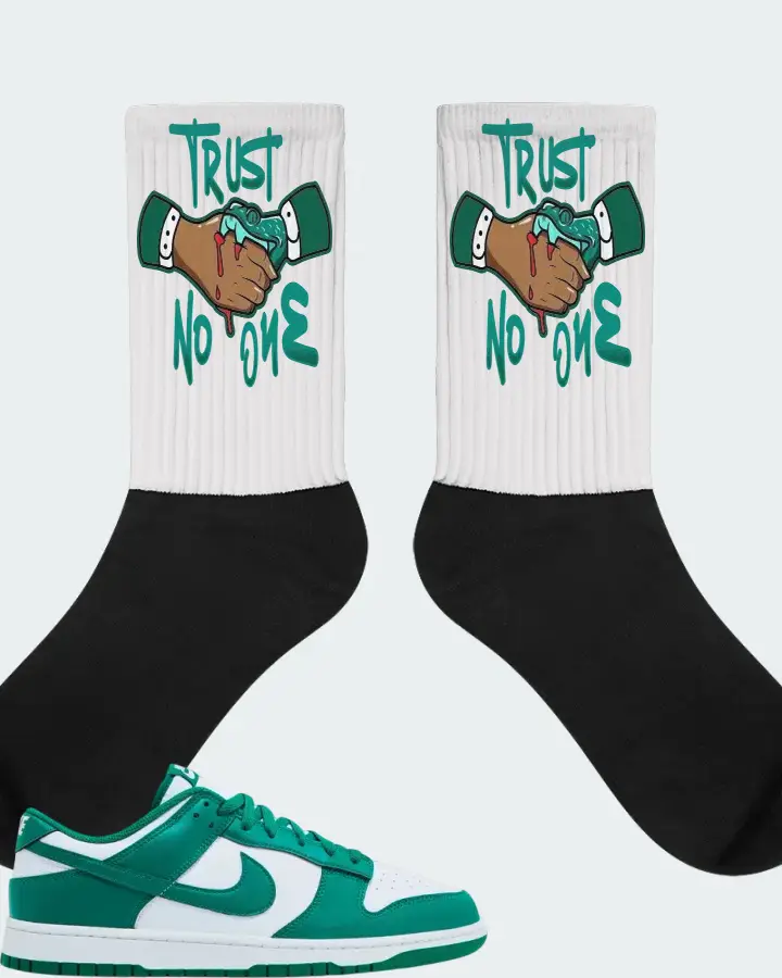 Nike Dunk Low  White Malachite 2025 Sneaker Matching White Socks - Trust No One