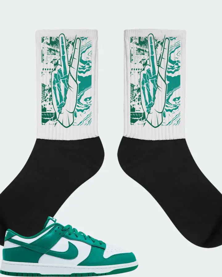 Nike Dunk Low  White Malachite 2025 Sneaker Matching White Socks - Peace of mind