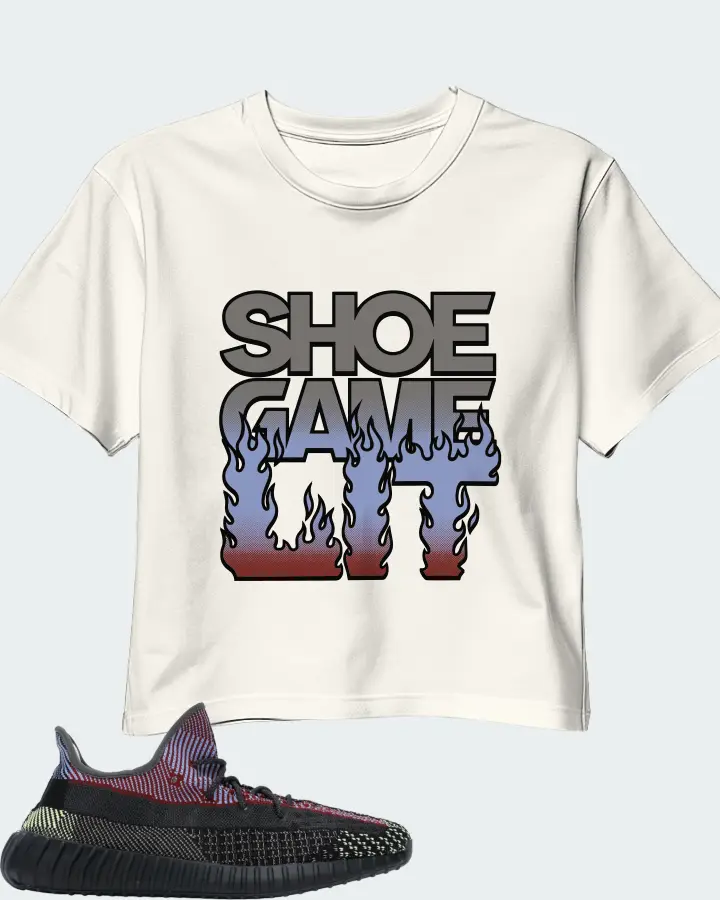 adidas Yeezy Boost 350 V2 Sneaker Matching Ecru White Crop Top - Shoe Game Lit Refreshed