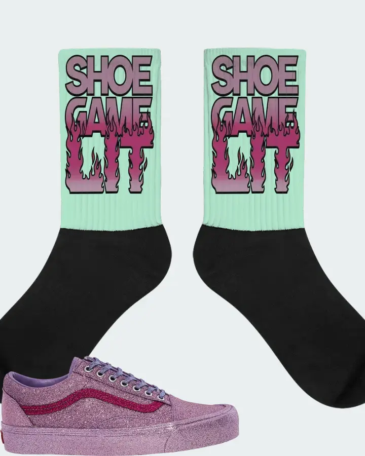 Vans Old Skool Sneaker Matching Mint Socks - Shoe Game Lit Refreshed