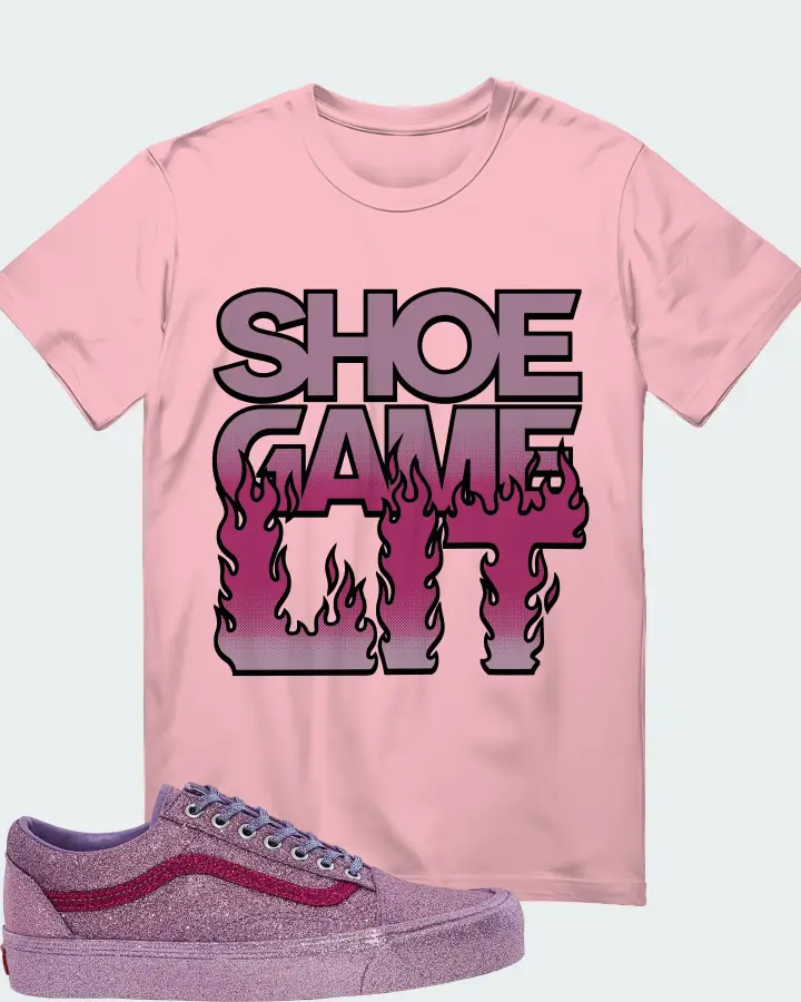 Vans Old Skool Sneaker Matching Pink T-Shirt - Shoe Game Lit Refreshed