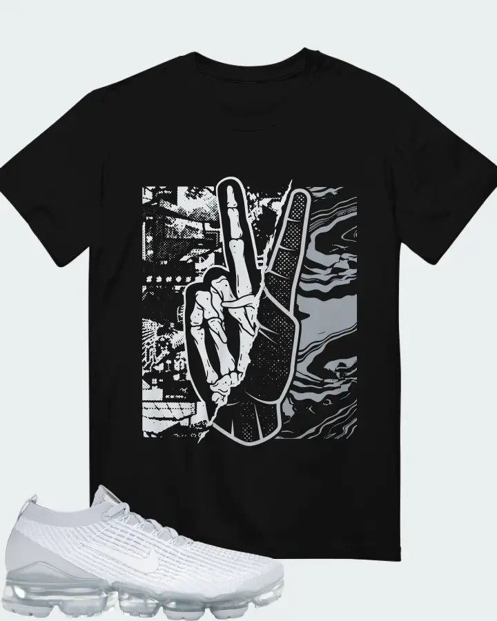 Nike Air VaporMax Flyknit 3 Sneaker Matching Black T-Shirt - Peace of mind