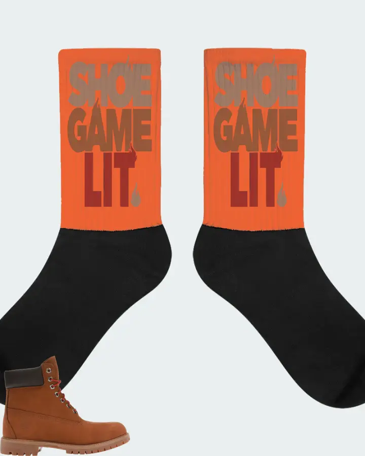 Timberland 6" Boot Sneaker Matching Orange Socks - Shoe Game Lit Classic