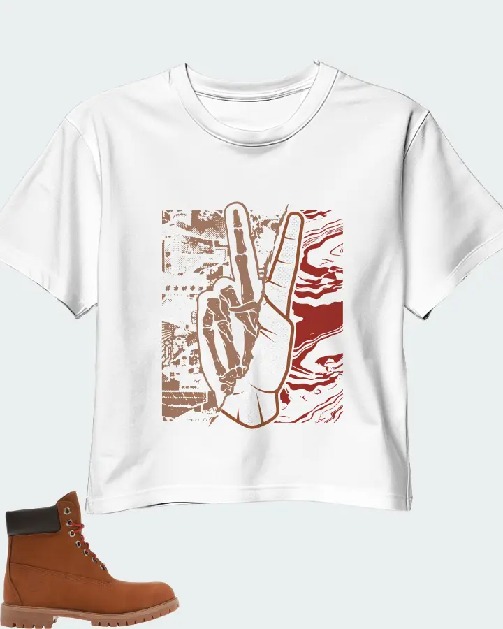 Timberland 6" Boot Sneaker Matching White Crop Top - Peace of mind