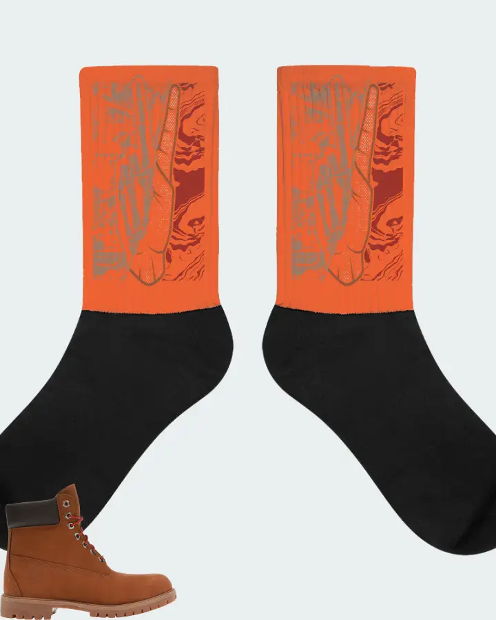 Timberland 6" Boot Sneaker Matching Orange Socks - Peace of mind