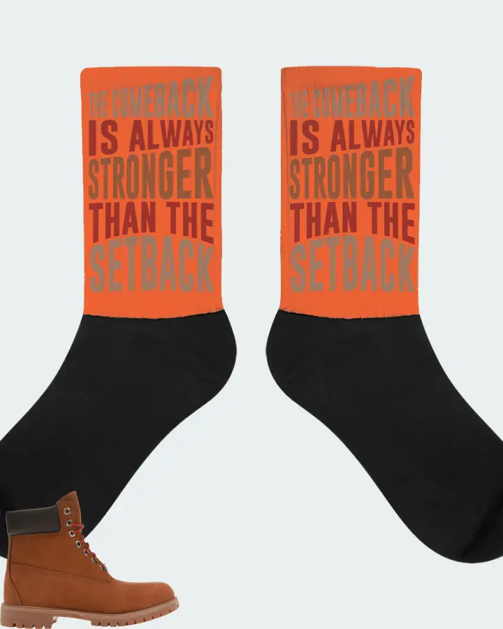 Timberland 6" Boot Sneaker Matching Orange Socks - The Comeback