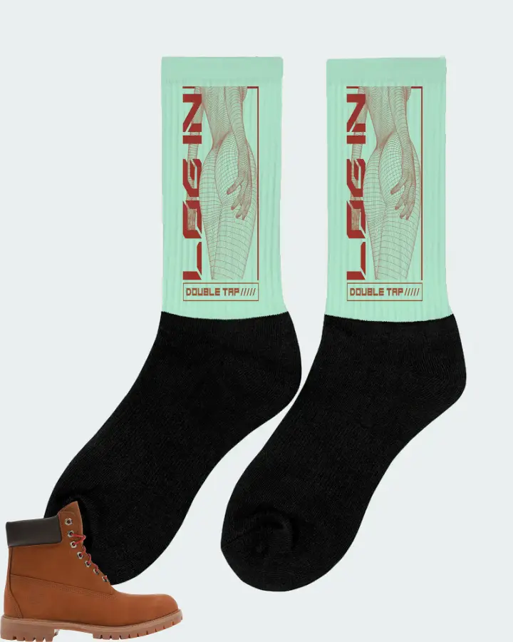 Timberland 6" Boot Sneaker Matching Mint Socks (LOGIN) - View 3