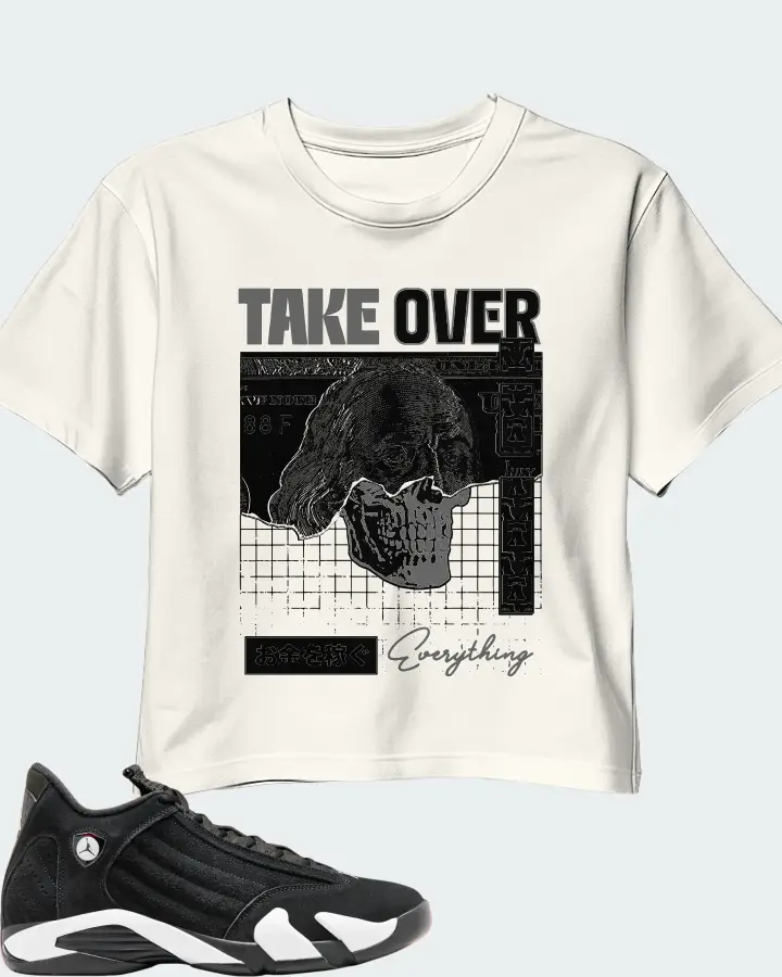 Jordan 14 Retro Sneaker Matching Ecru White Crop Top - Take Over