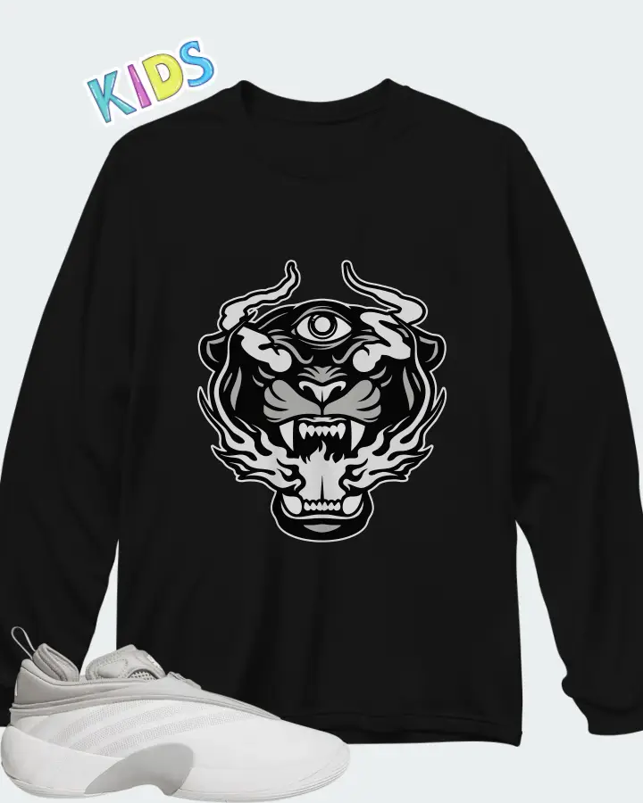 Adidas D.O.N. Issue #7 White Grey Matching Kid's Long Sleeve T-Shirt