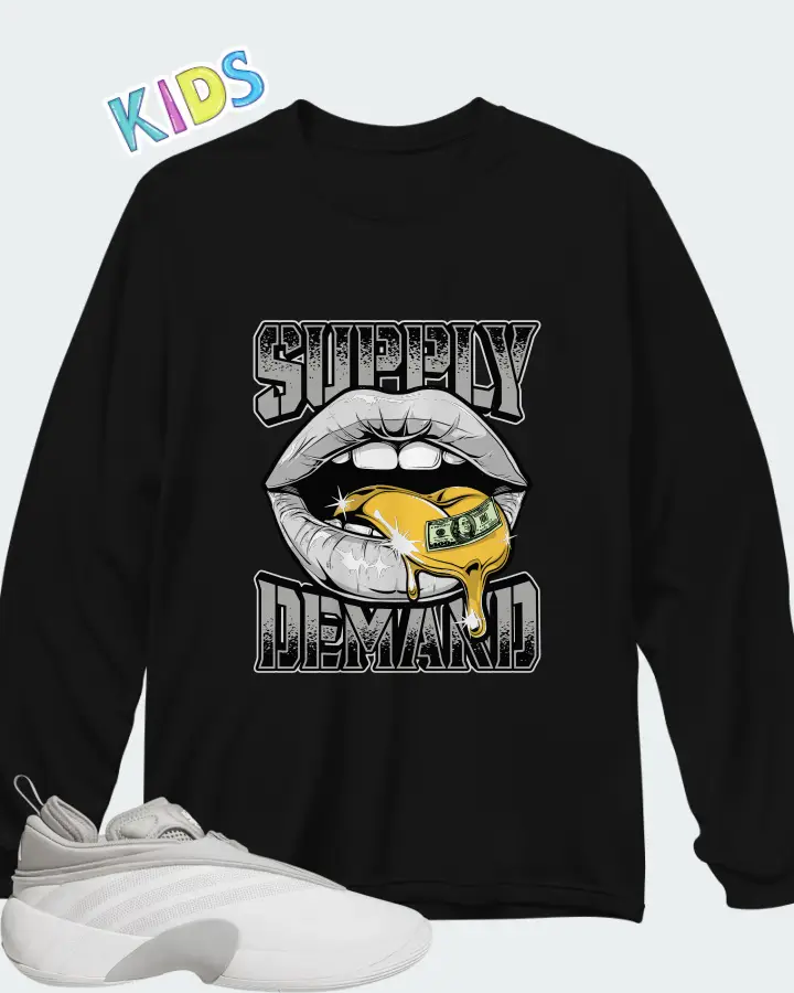 Adidas D.O.N. Issue #7 White Grey Matching Kid's Long Sleeve T-Shirt