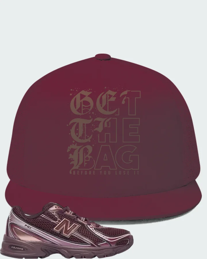 New Balance 740 Classic Crimson Deep Plum Matching Hat