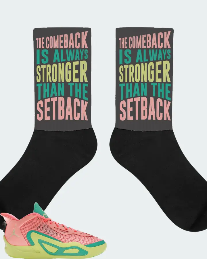 Jordan Tatum 1 Sneaker Matching Dark Grey Socks - The Comeback