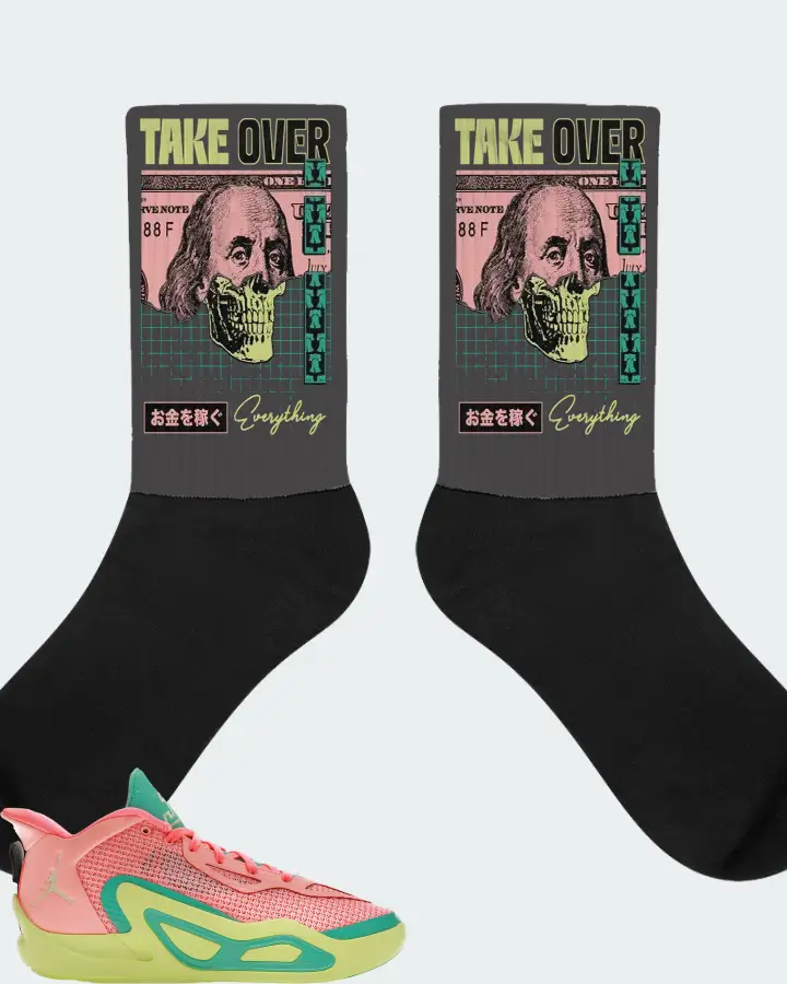 Jordan Tatum 1 Sneaker Matching Dark Grey Socks - Take Over