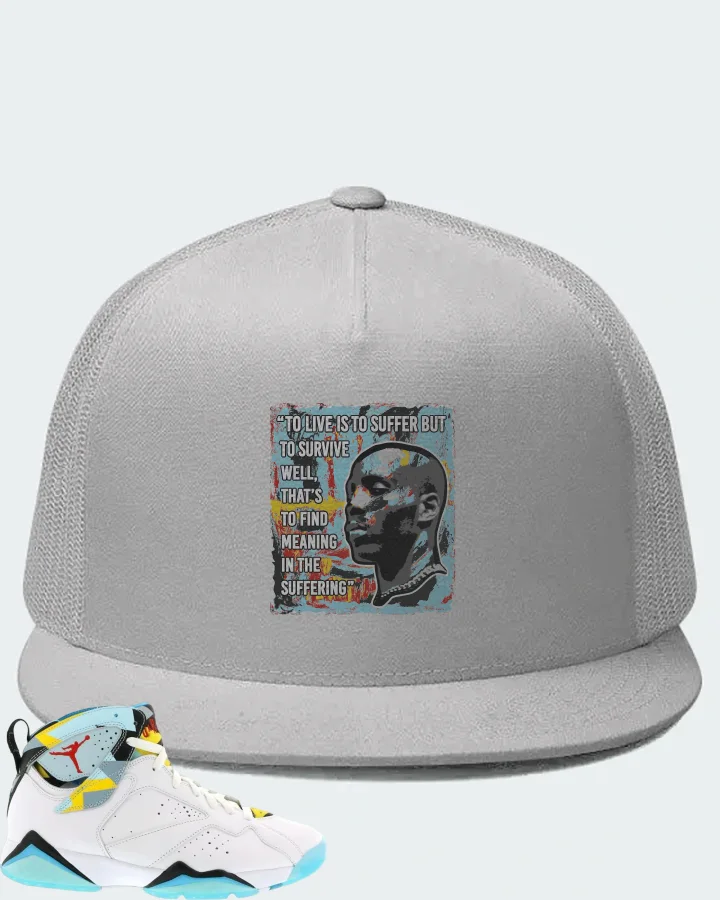 Jordan 7 Retro Sneaker Matching White Hat - DMX Suffer Quote