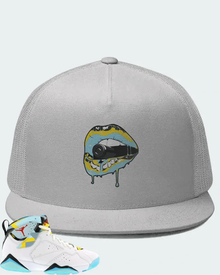 Jordan 7 Retro Sneaker Matching White Hat - Kiss of Death