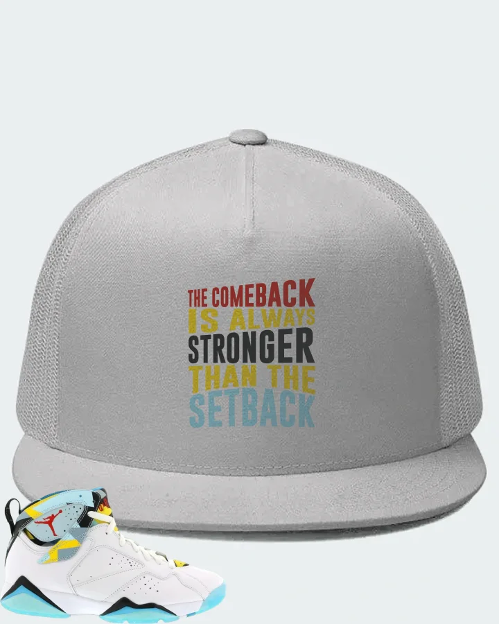 Jordan 7 Retro Sneaker Matching White Hat - The Comeback