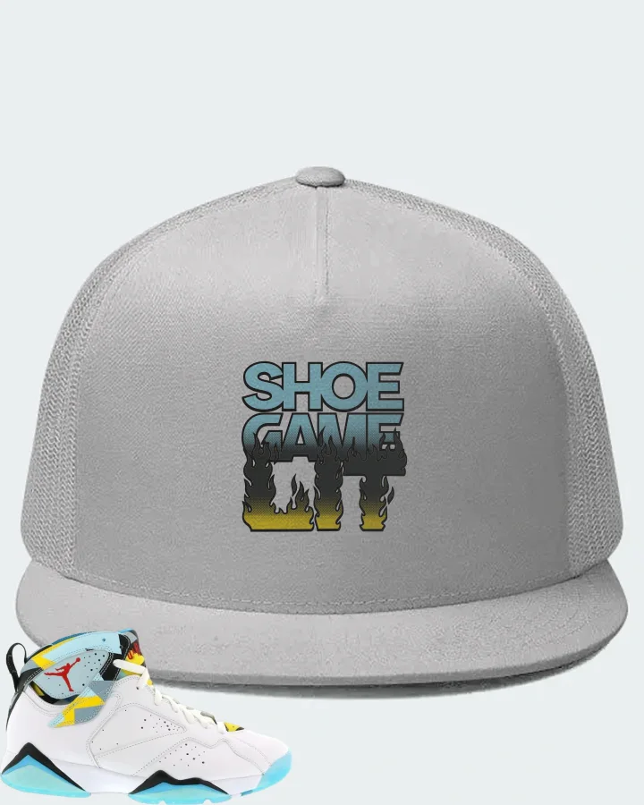 Jordan 7 Retro Sneaker Matching White Hat - Shoe Game Lit Refreshed