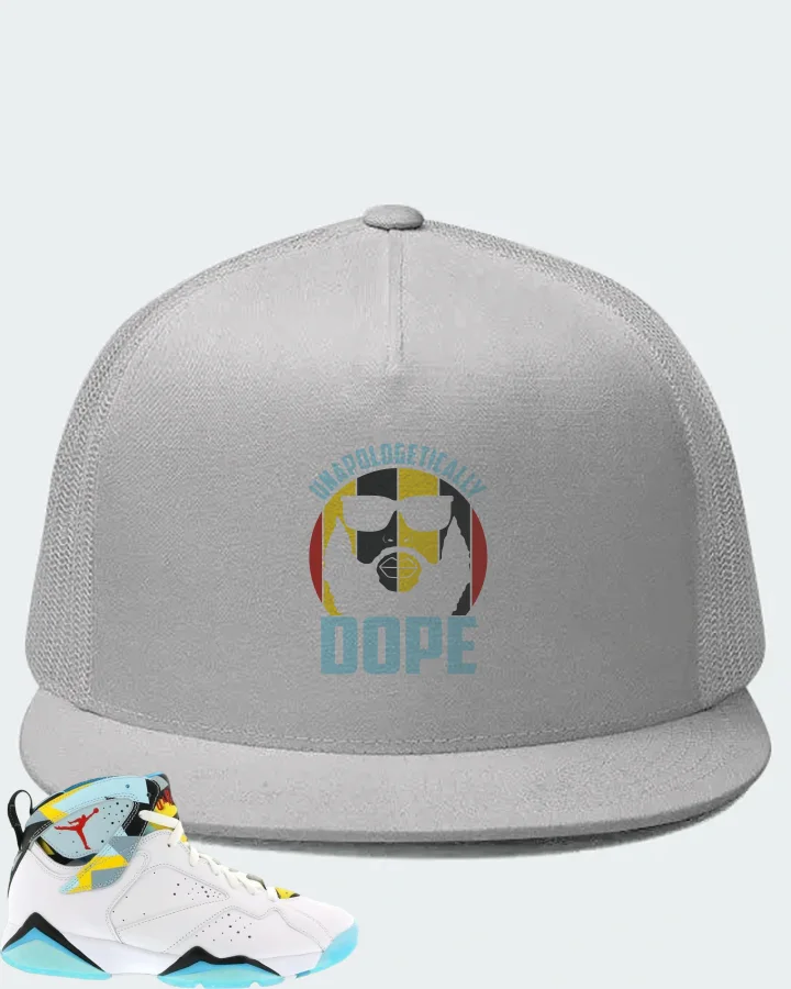 Jordan 7 Retro Sneaker Matching White Hat - UNAPOLOGETICALLY DOPE Man