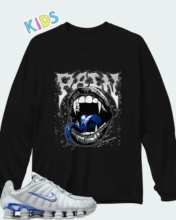 Nike Shox TL Wolf Grey Matching Kid's Long Sleeve T-Shirt