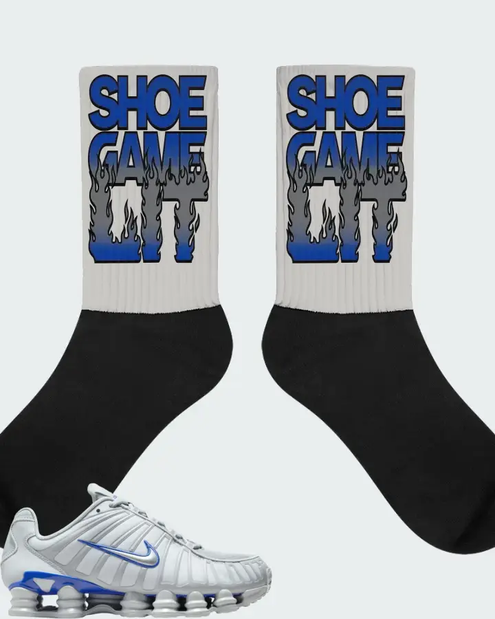Nike Shox TL Wolf Grey Sneaker Matching Grey Socks - Shoe Game Lit Refreshed